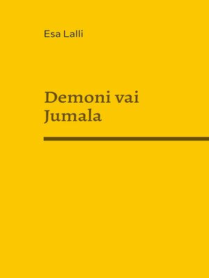 cover image of Demoni vai Jumala